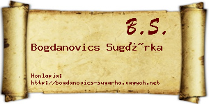 Bogdanovics Sugárka névjegykártya